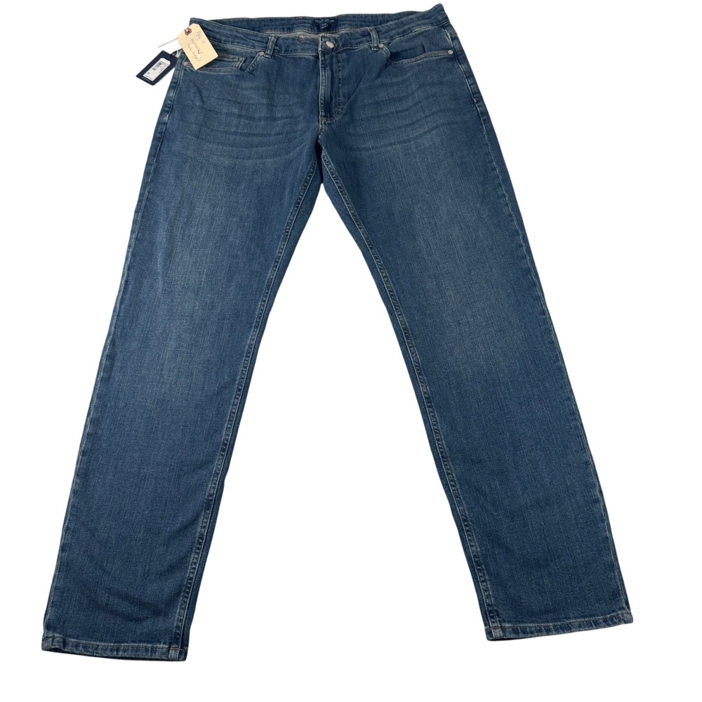 Peter Millar Crown Crafted Jeans Mens 38/32 Blue Tailored Fit Stretch Denim NWT